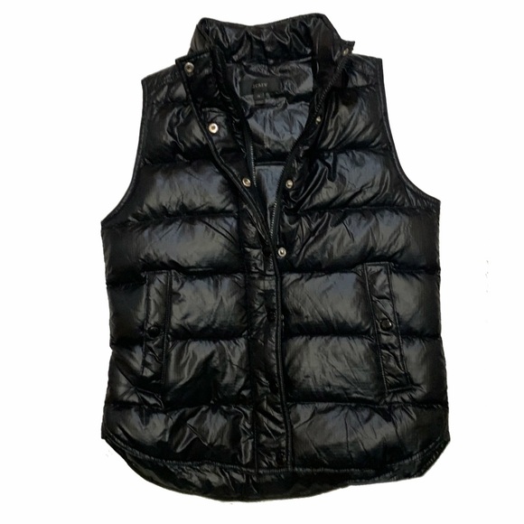 XS / J Crew Black Puffer Vest - Picture 4 of 4
